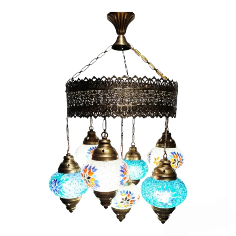 لوستر هفت شعله حباب دار سلطان gallery0